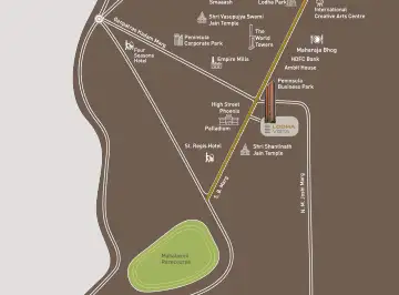Lodha Vista location map, Lower Parel